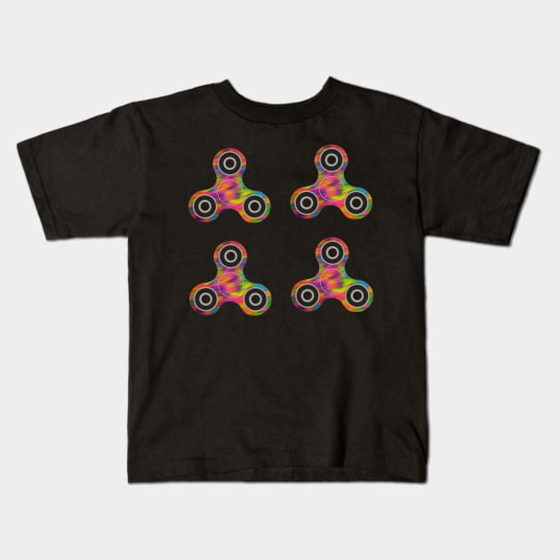 fidget spinner stickers party camo Kids T-Shirt by B0red